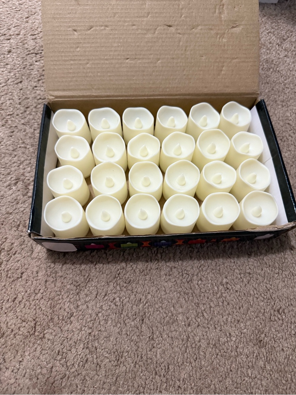 LED Colorful Small Night Lights - Multi-Color Tea Lights, 24 Pack - Picture 2 of 2